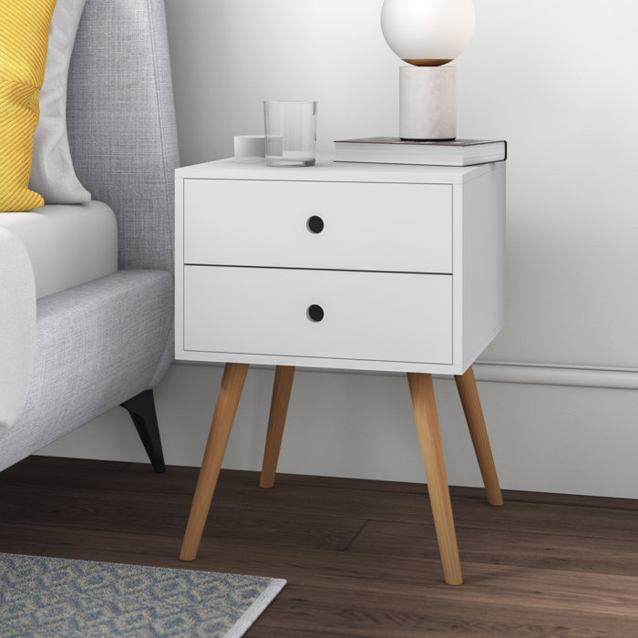 Hykkon Omarion Manufactured Wood Bedside Table & Reviews Wayfair.co.uk